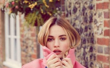 Lily James en Harper’s Bazaar