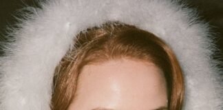 Madelaine Petsch in Blue Fur 04