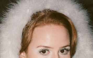 Madelaine Petsch in Blue Fur 04